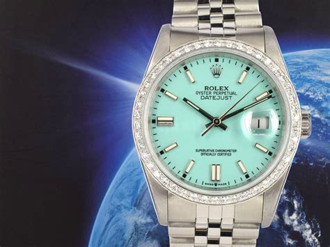 ladies rolex with blue face|Rolex tiffany blue 36mm.